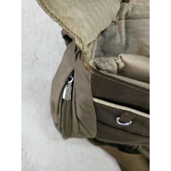 TUMI T-Tech Messenger Large Crossbody Laptop Carry Bag Olive Green Brown